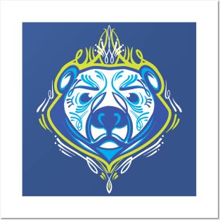 Pinstriped Polar Bear Posters and Art